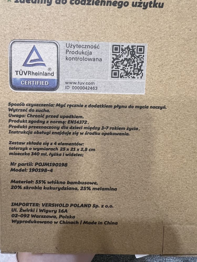 Zestaw naczyń bambusowych dla dziecka