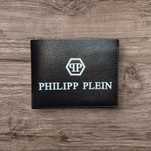 Czarny portfel męski Philipp Plein nowy z miejscem na karty