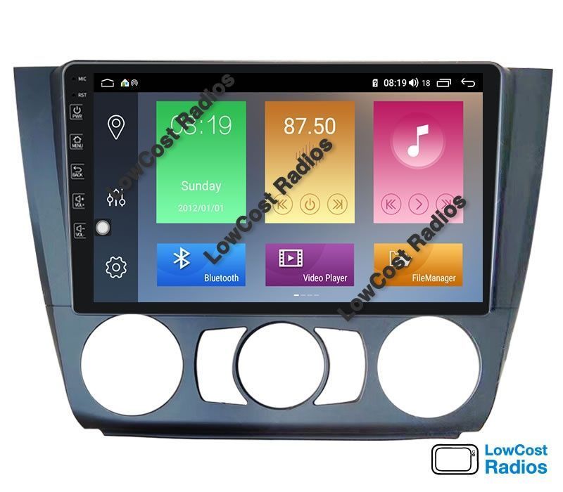 (NOVO) Rádio GPS BMW Série 1 ANDROID - E81/E82/E87/E88 (2004 a 2011)