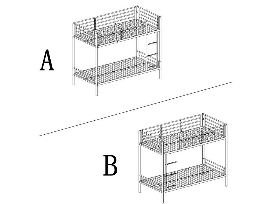 Łóżko piętrowe stalowe Mocne