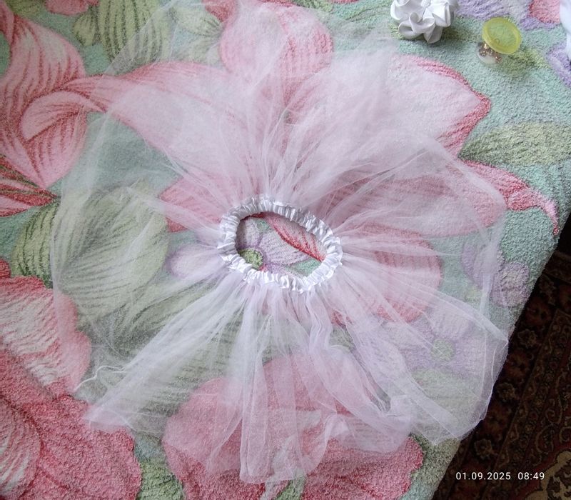 Біла фатінова спідниця під'юпник костюм сніжинки