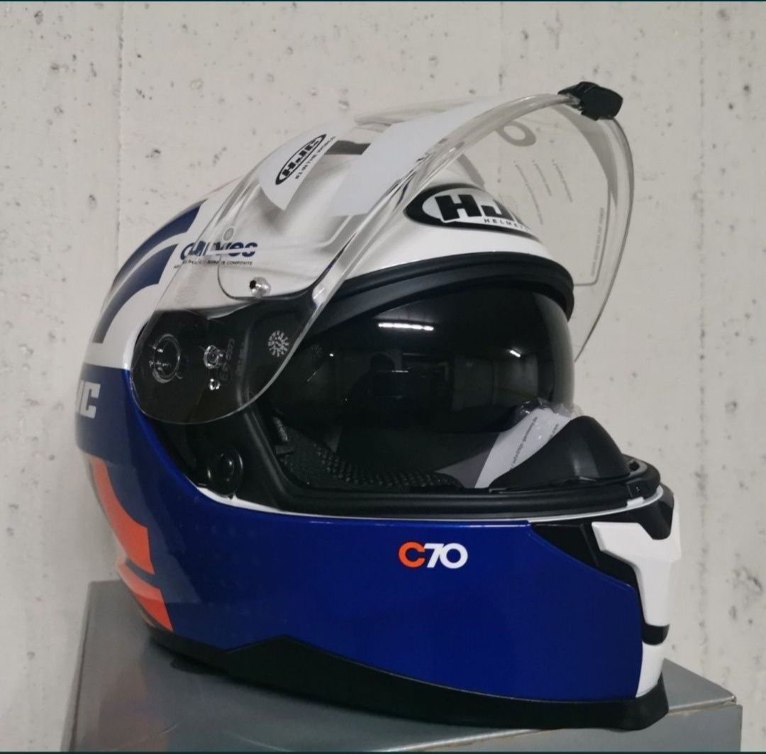 Capacete HJC C70 Curves White / Blue ( L )( NOVO )