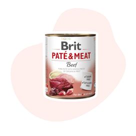 Brit Pate&Meat Beef Wołowina 6x800g Karma mokra dla psa