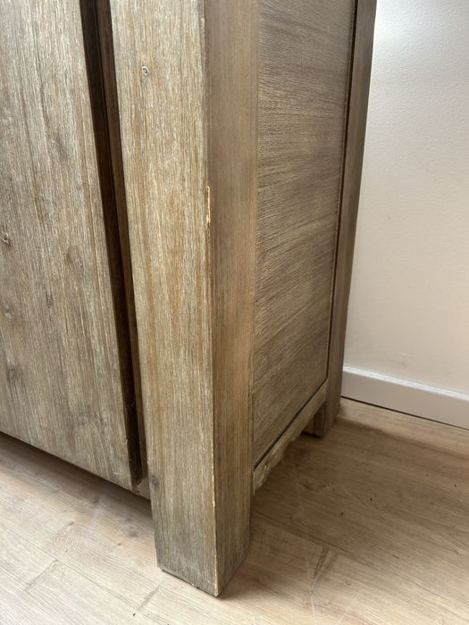 Komoda drewniana nowoczesna szara akacja loft
