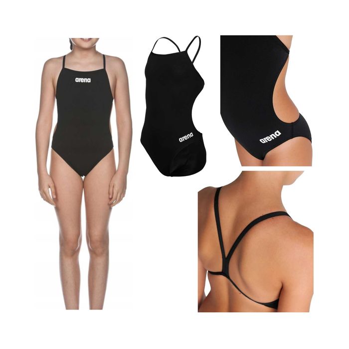 Strój Kąpielowy ARENA CHALLENGE SOLID 164 Jednoczęściowy Dziewczęcy