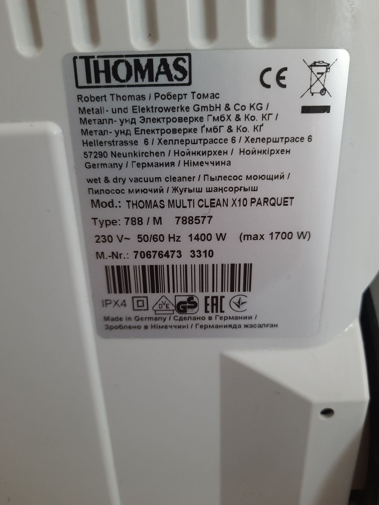 Odkurzacz Thomas multi clean X10 Parquet