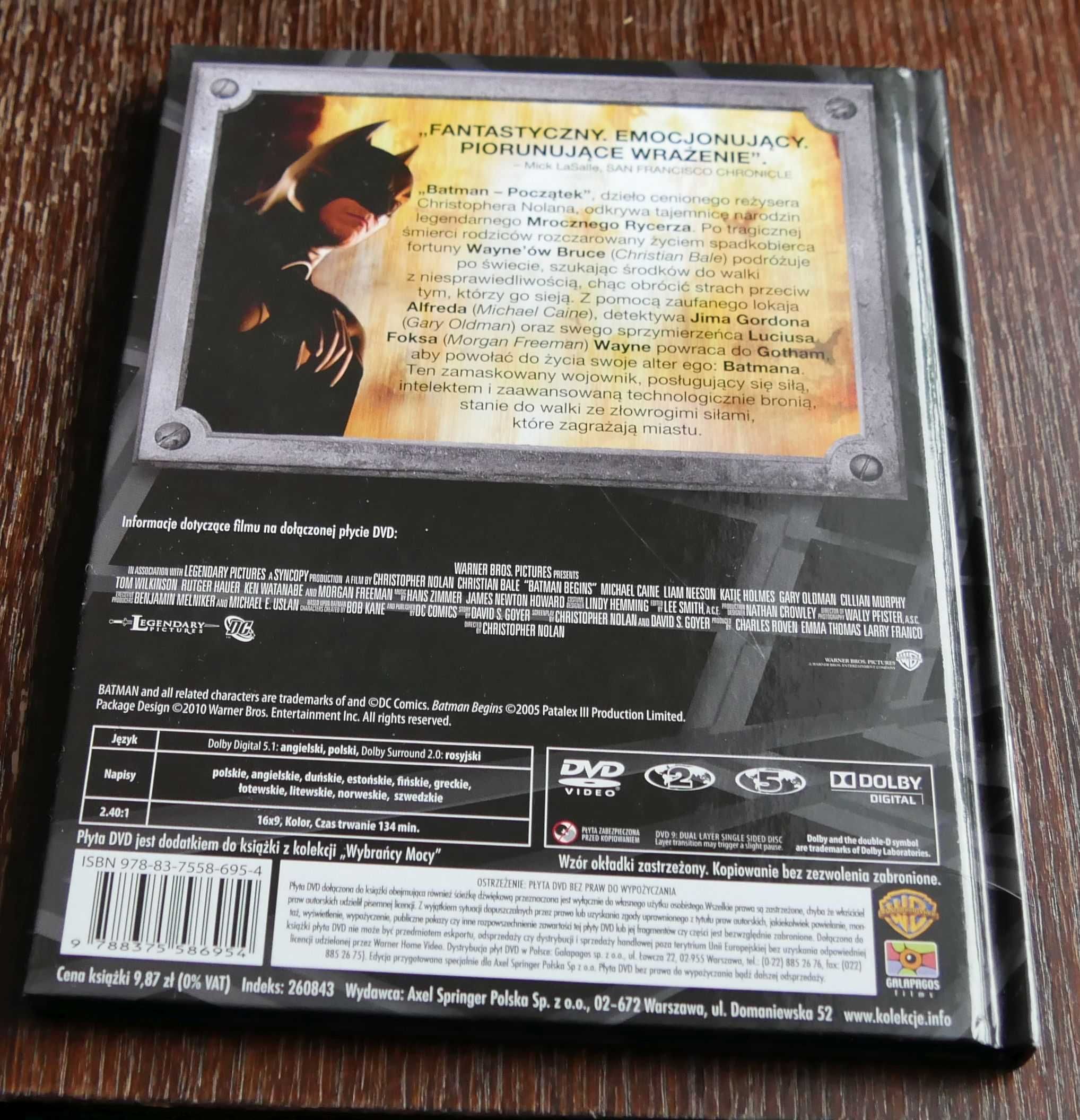 Batman - Początek (DVD, wybrańcy mocy)