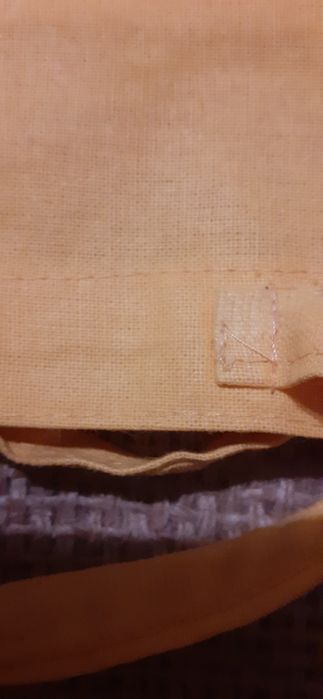 Żółty czepek z nadrukiem, bawełniany, nowy