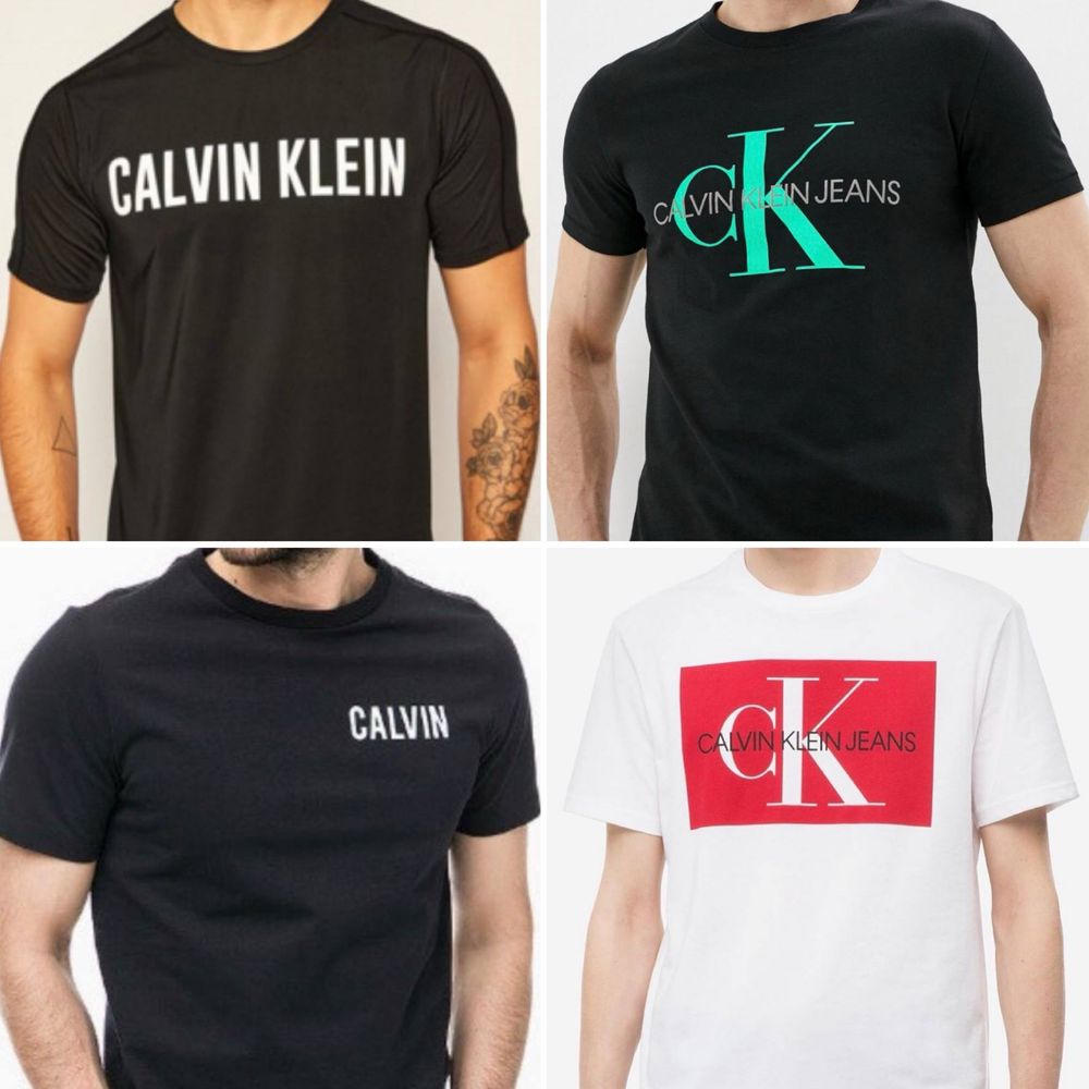Мужские футболки Calvin Klein jeans Ck черые белые Келвин Кляйн