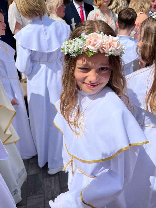 Wianek komunijny cudny, kwiatki Na komunię