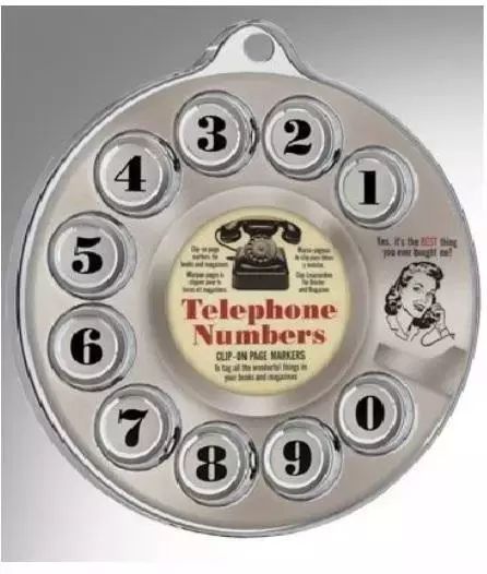 Tarcza telefonu - zakładki do książki 0-9. IF. Nowy Produkt