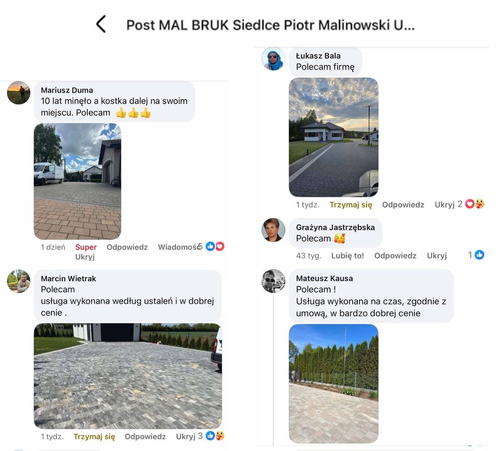 Kompleksowe uslugi brukarskie/ Ukladanie kostki brukowej / Gwarancja