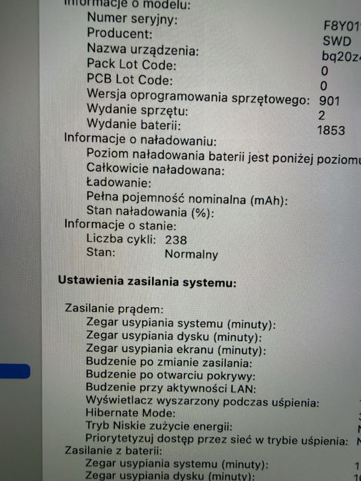 Macbook Pro 13” 2020 i5/16/500 Jak Nowy Bateria 238 cykli