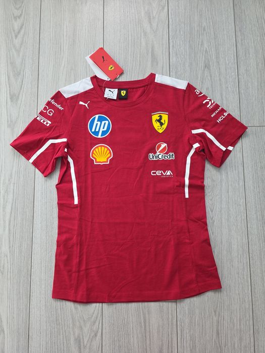 Scuderia Ferrari 2025, damska koszulka F1, Formuła 1, Leclerc, S