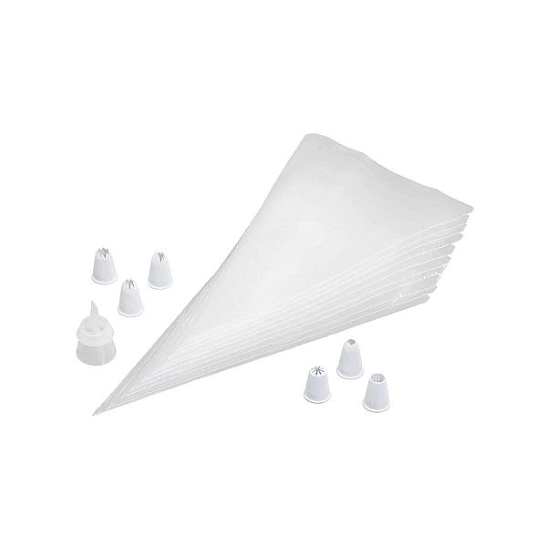 Rękawy cukiernicze jednorazowe, dwukomorowe z tylkami - 16 elem. / Tal