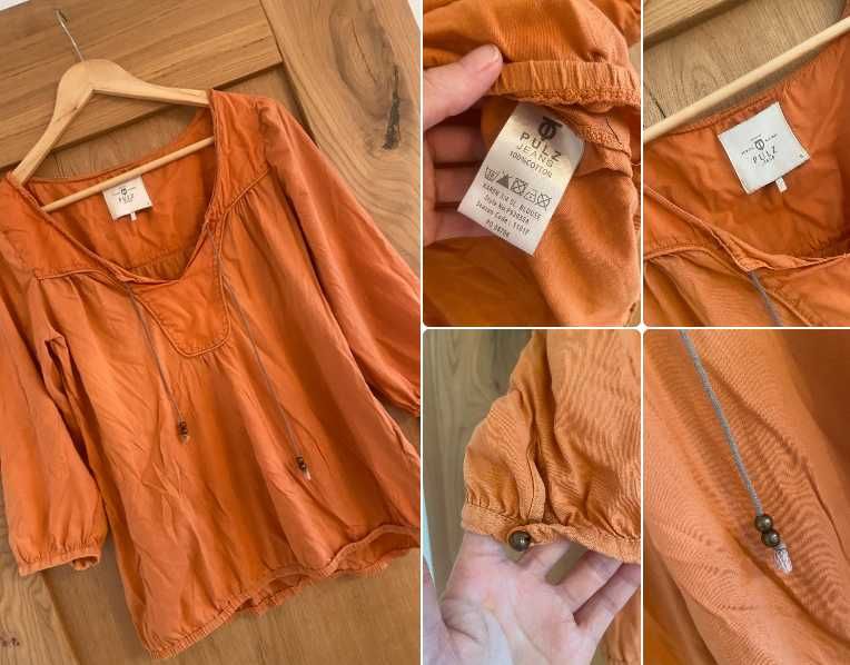 Bluzka luźna boho Pulz Orange S