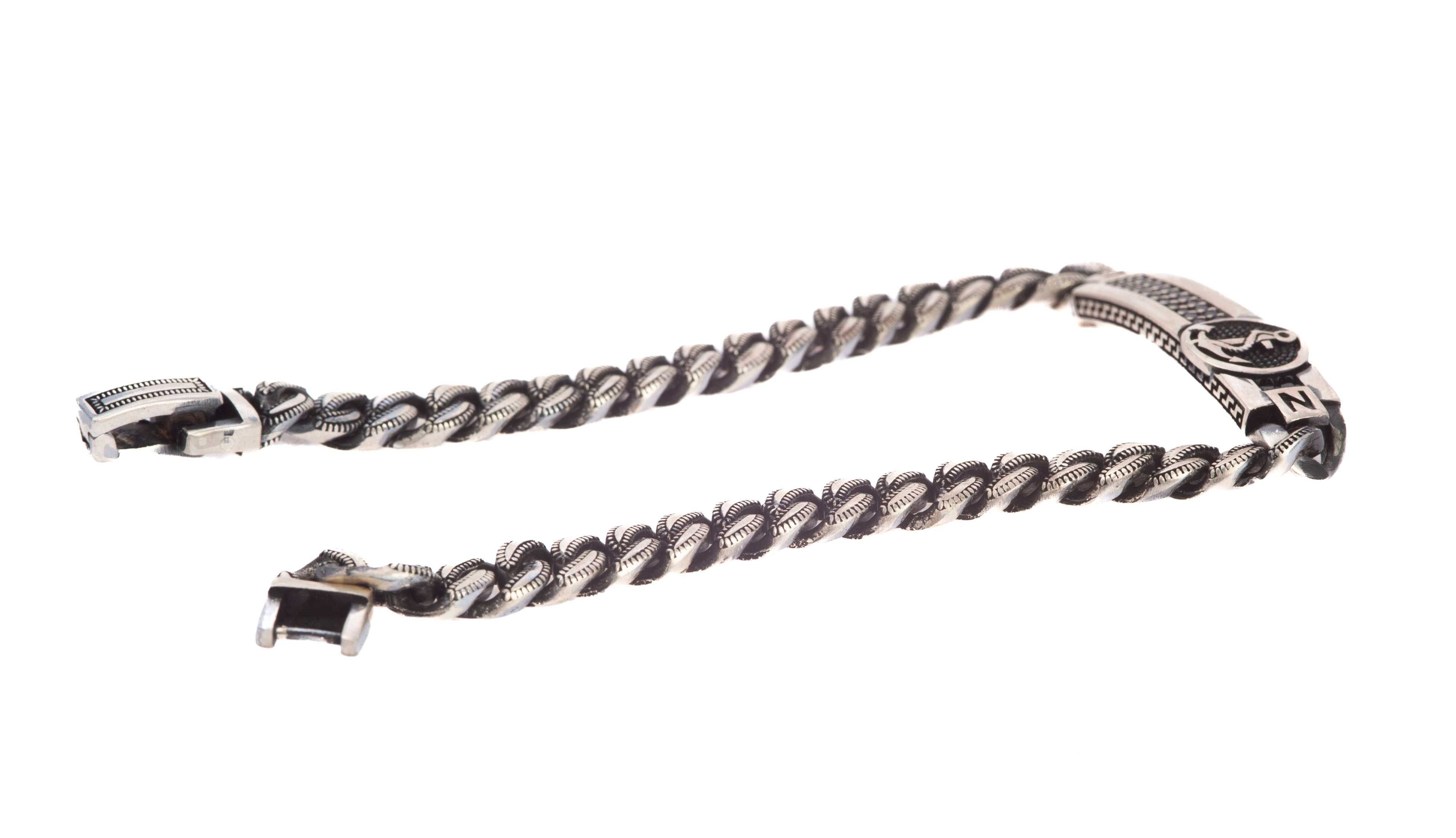 Srebrna bransoletka uniwersalna o długości 22,5 cm 52464