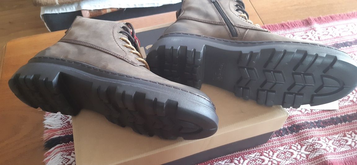 Buty sznurowane Wrangler STONER- Skóra- Zimowe