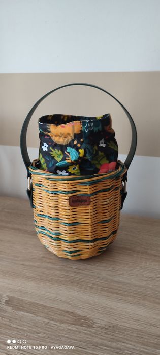 Torebka kubełek wiklina