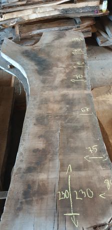 Monolit dąb orzech włoski stół drewno deska pień drzewo live edge wood