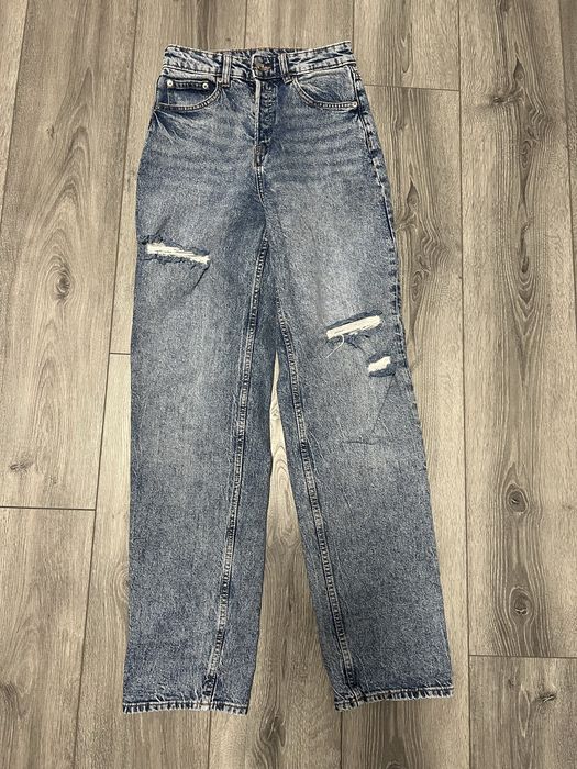 Джинси S рвані  висока посадка