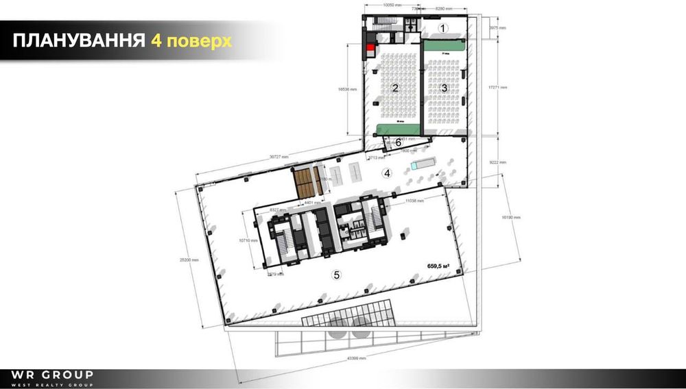 Оренда офісного приміщення площею 52 м² у БЦ W.ONE Tower/ БЕЗ КОМІСІЇ