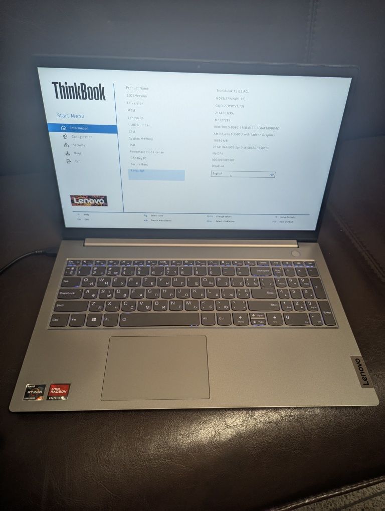 ThinkBook 15 G3 ACL Mineral Grey