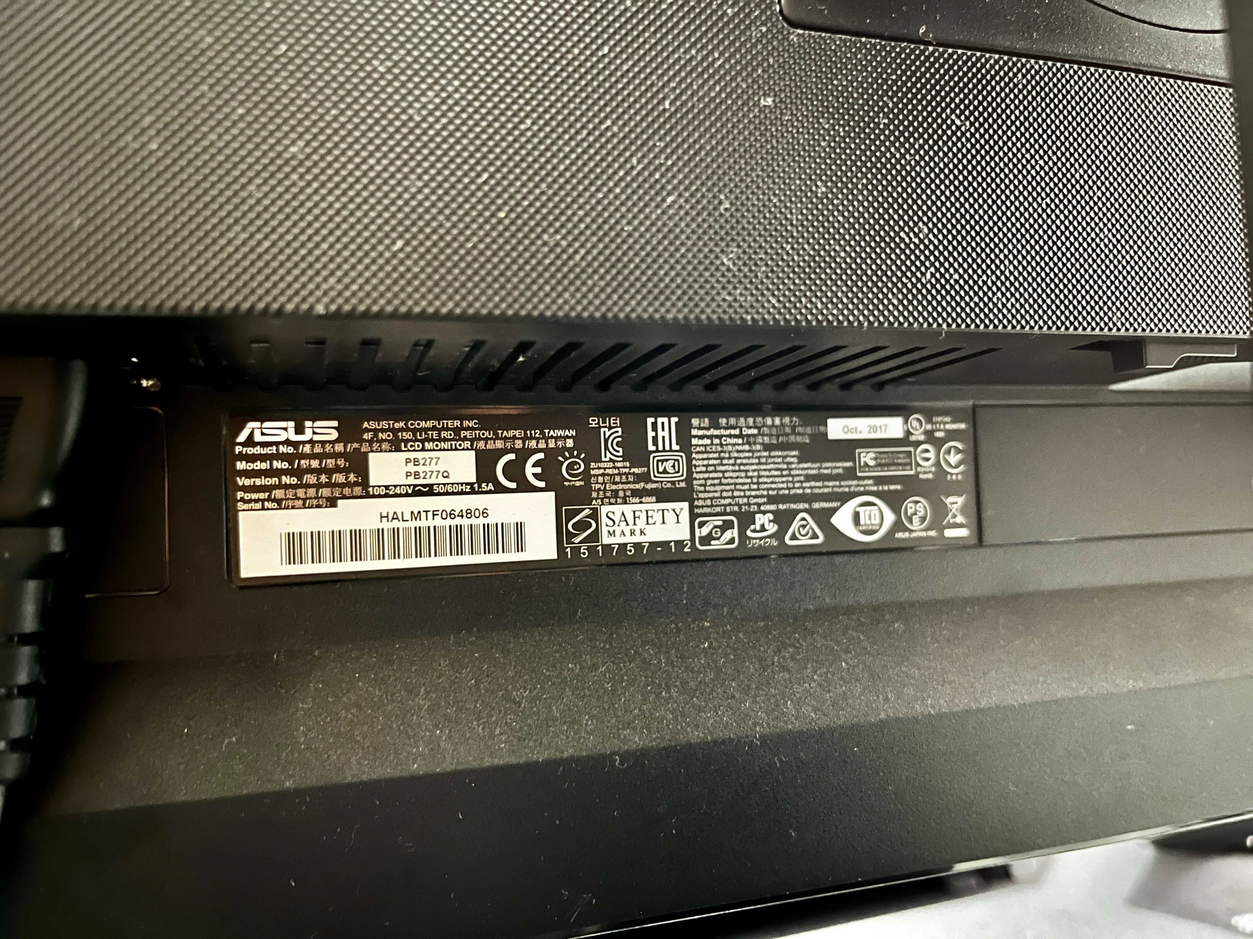 ASUS PB277Q 27" Quad HD Preto
