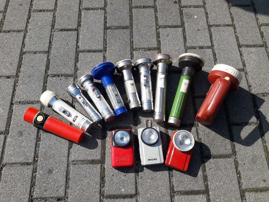 Stare latarki PRL design lata 60 70 kolekcja