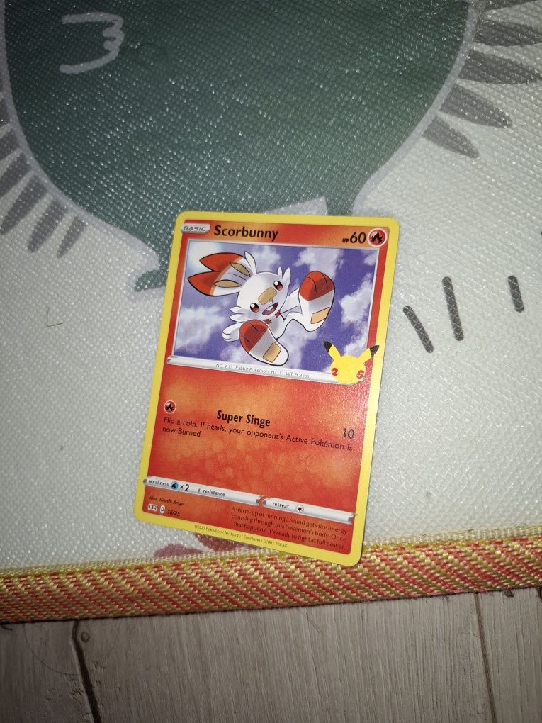 (Тільки у чаті OLX)Pokémon карта Scorbunny з McDonald's