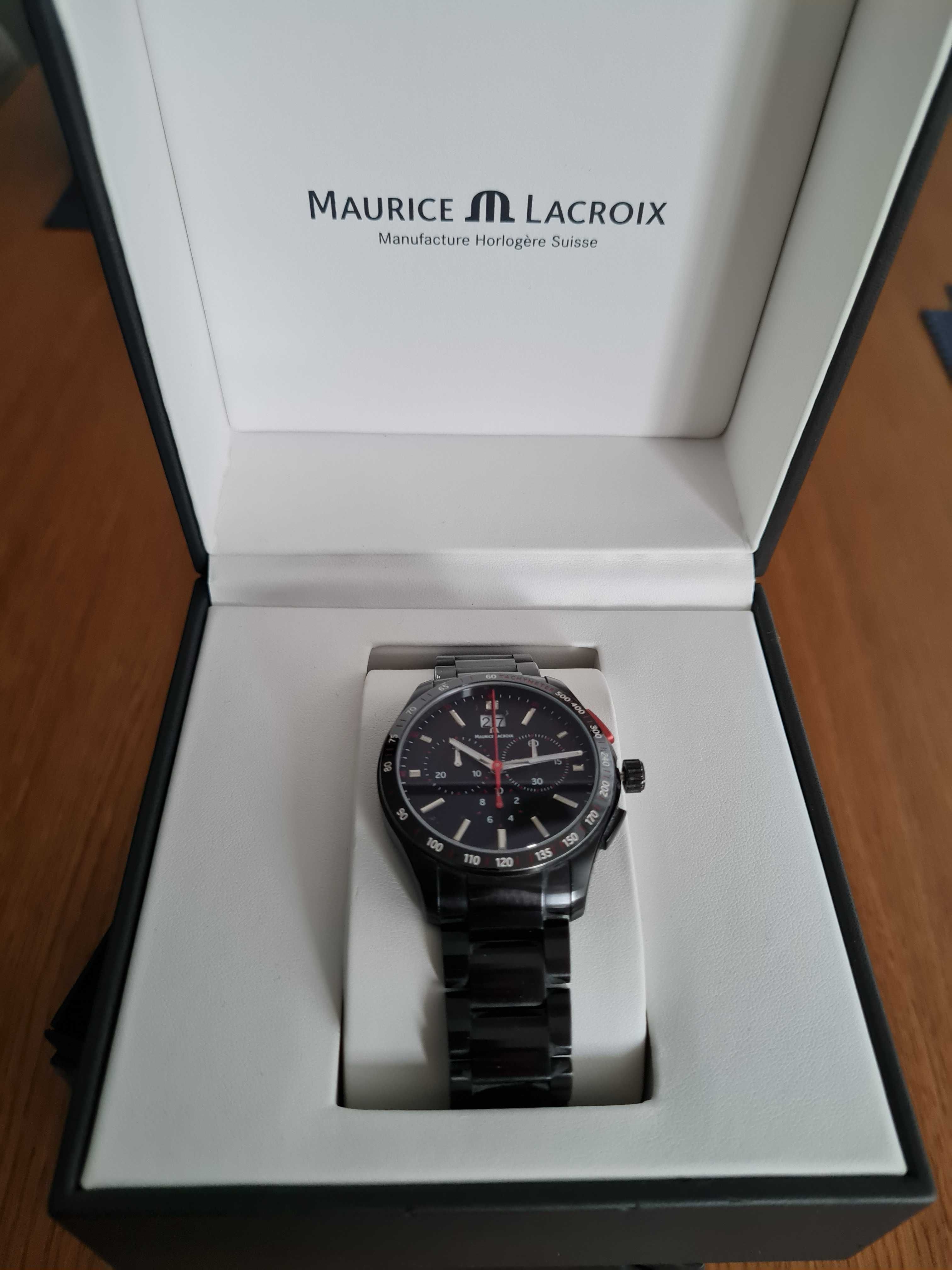Zegarek męski Maurice Lacroix czarny 41 mm