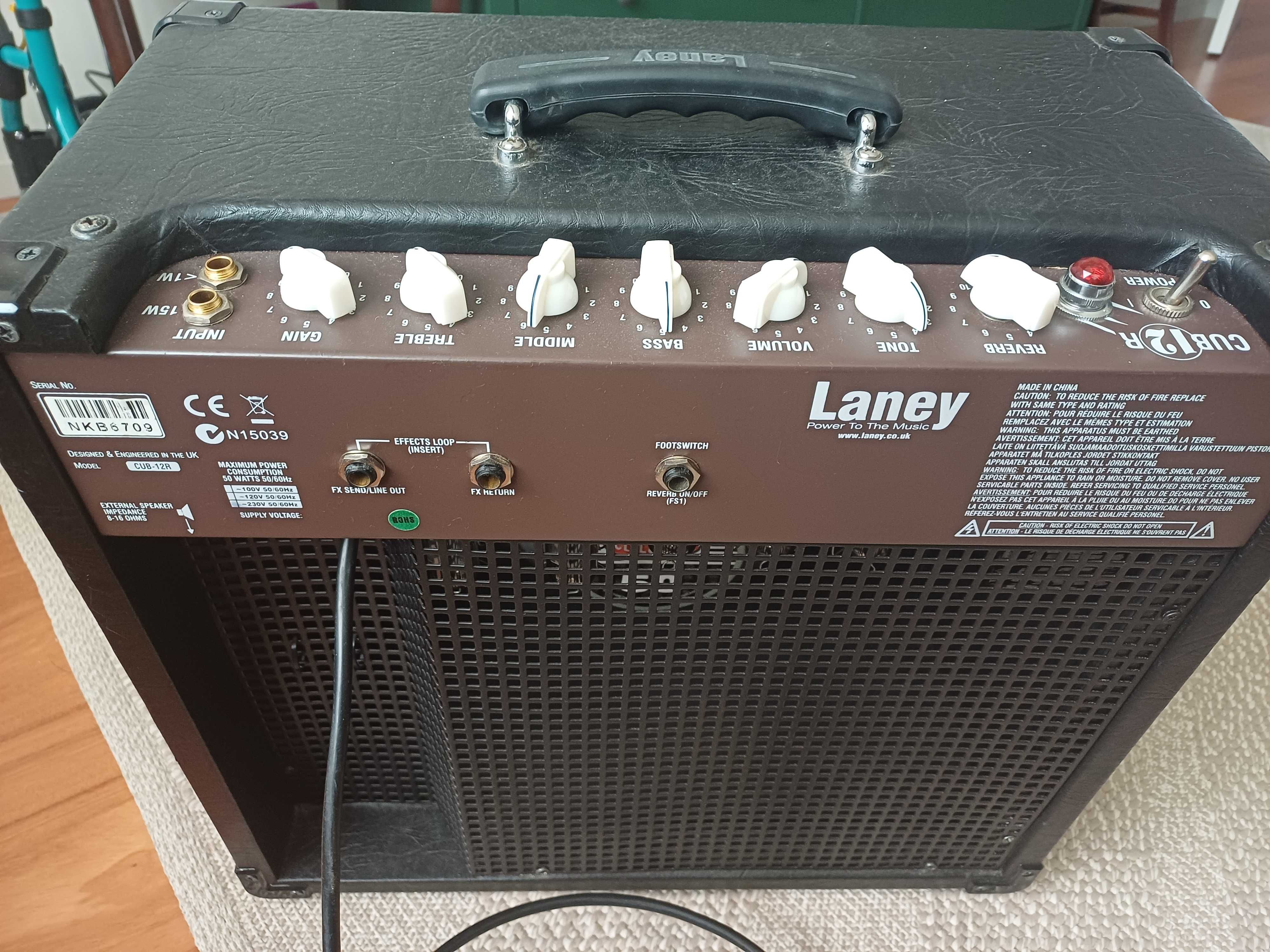 Amplificador de guitarra Laney a válvulas.