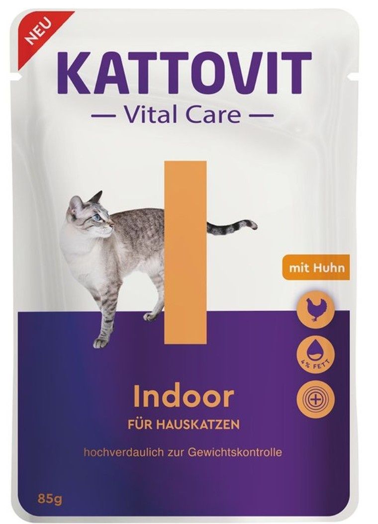 Kattovit Vital Care Indoor, saszetki z kurczakiem 85g 4szt