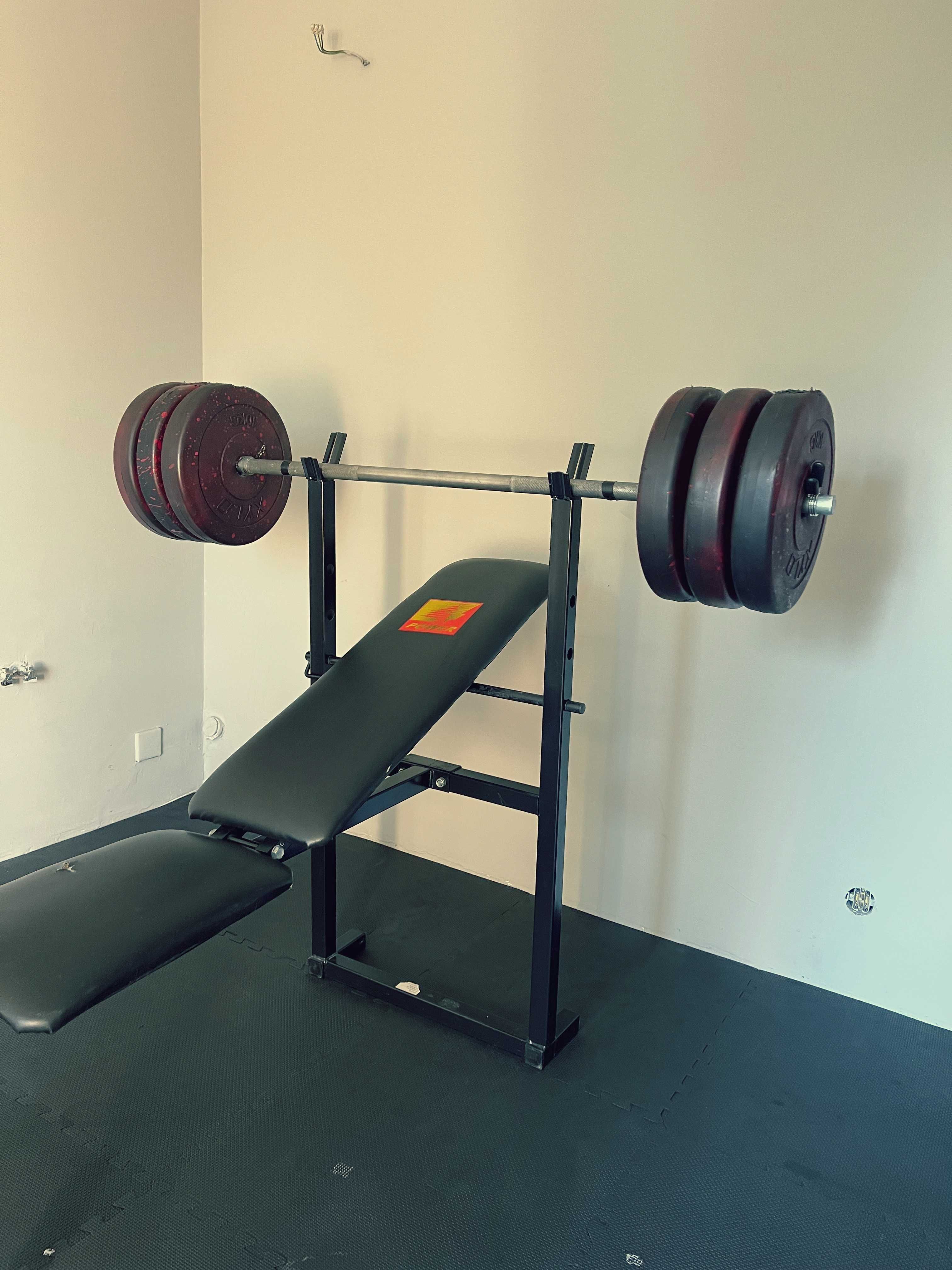 Sprzedam domową siłownię – pełny zestaw! (ok 100kg samego obciążenia)