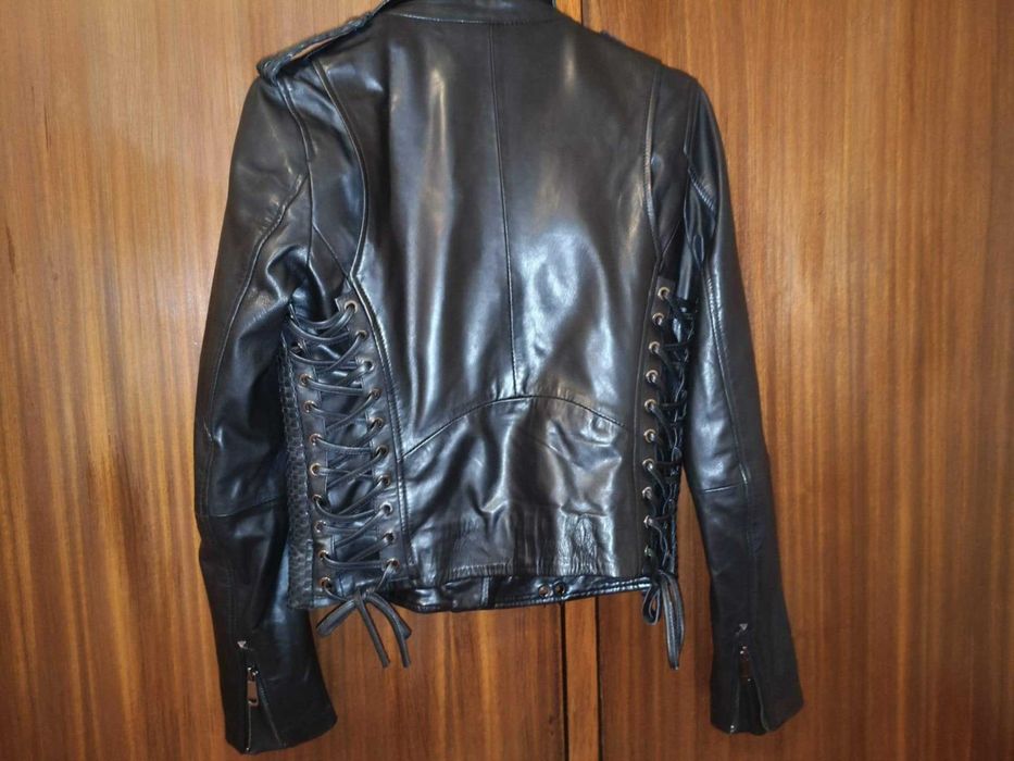 Casaco Pele genuína - Biker Preto (Casa das Peles]