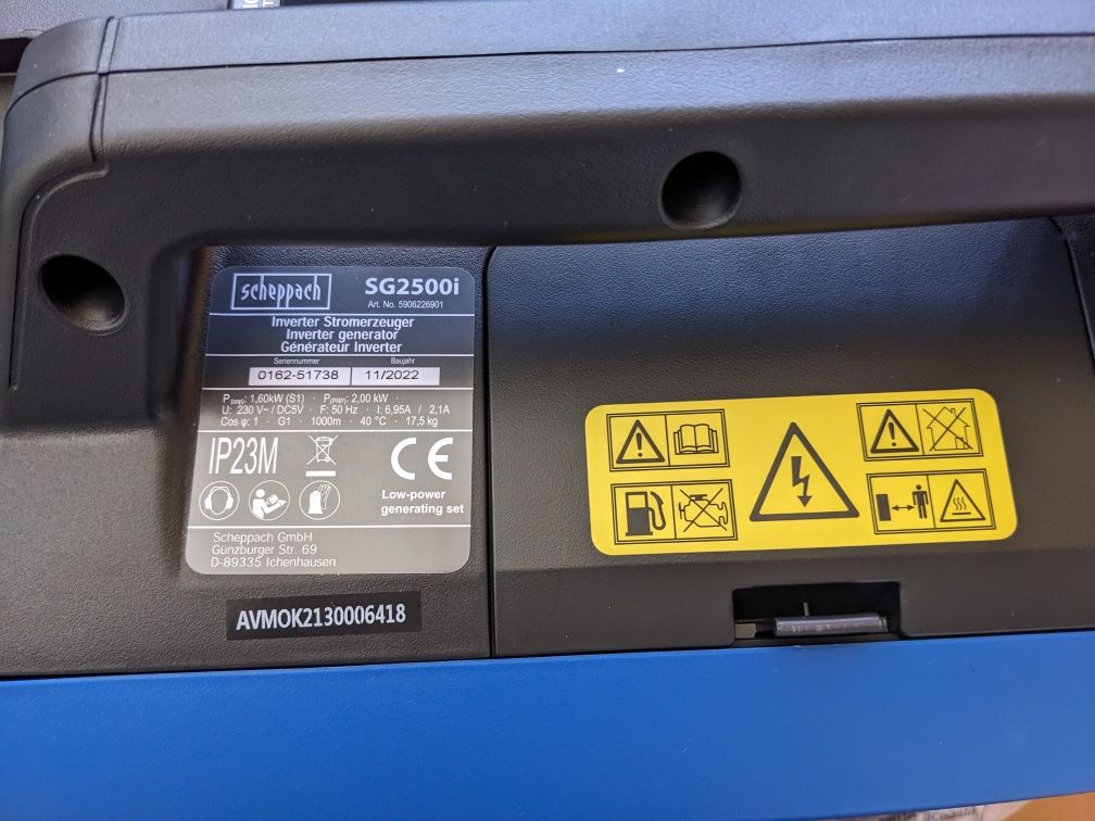 Інверторний генератор Scheppach SG 2500i