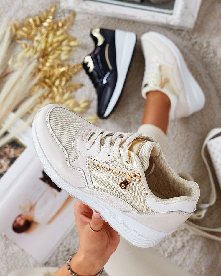 2 KOLORY 36 37 38 sneakersy 39 40 41 ze wstawkami lakierowanymi koturn
