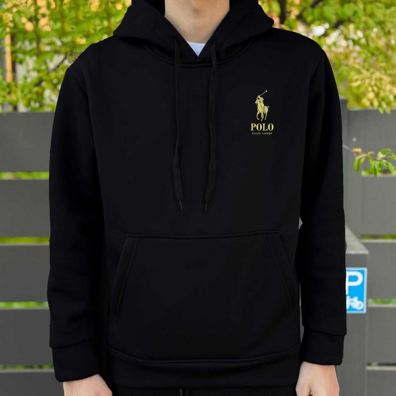 Худи черное Ralph Lauren » Alco Bear  » Поло Кофта » BIG Принт » С-ХЛ