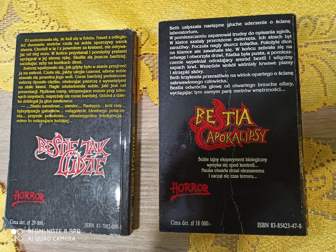 Horror James V.Smith, Jr. Bestie jak ludzie Bestia apokalipsy 2 szt