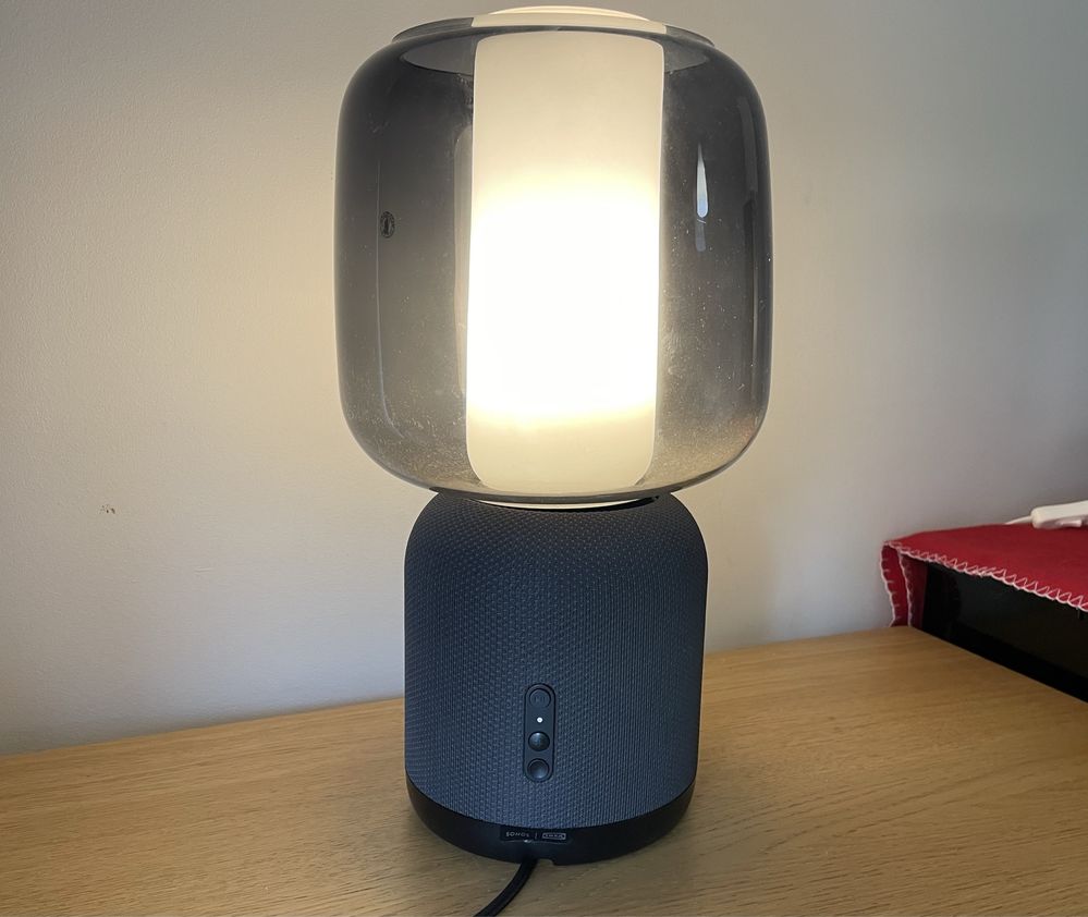 Ikea symfonisk sonos  lampa głośnik wifi airplay czarna jak nowa