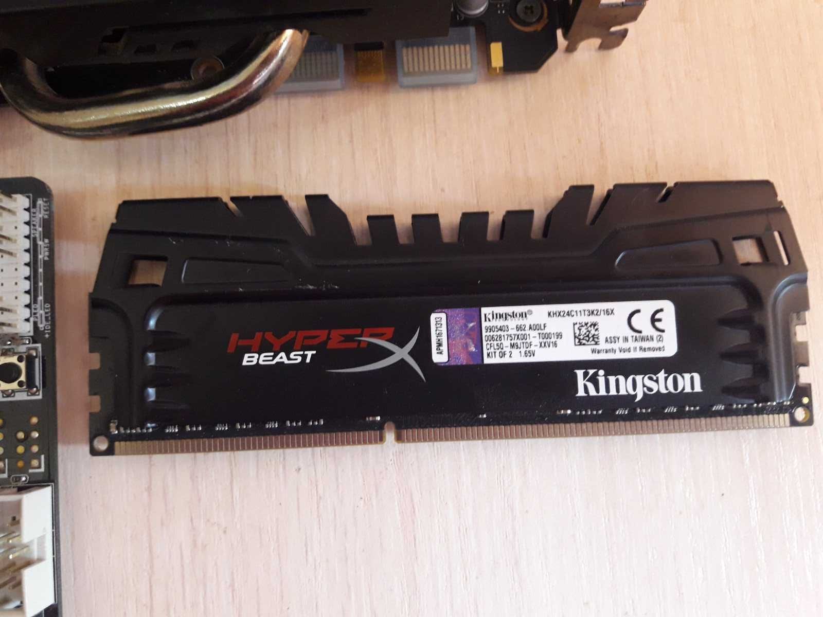 Комплект ASUS материнская плата, видеокарта, процессор AMD.