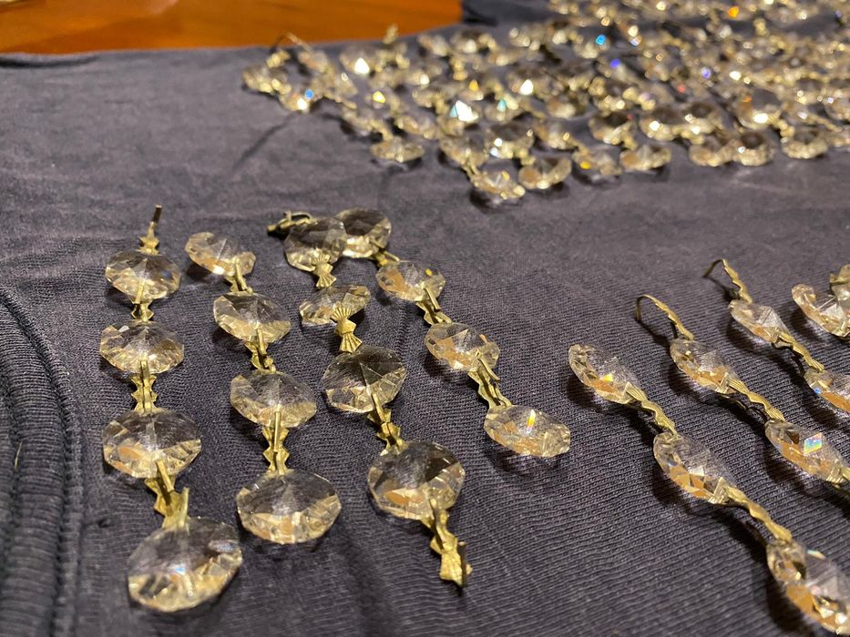 Pendentes octogonais cristal puro