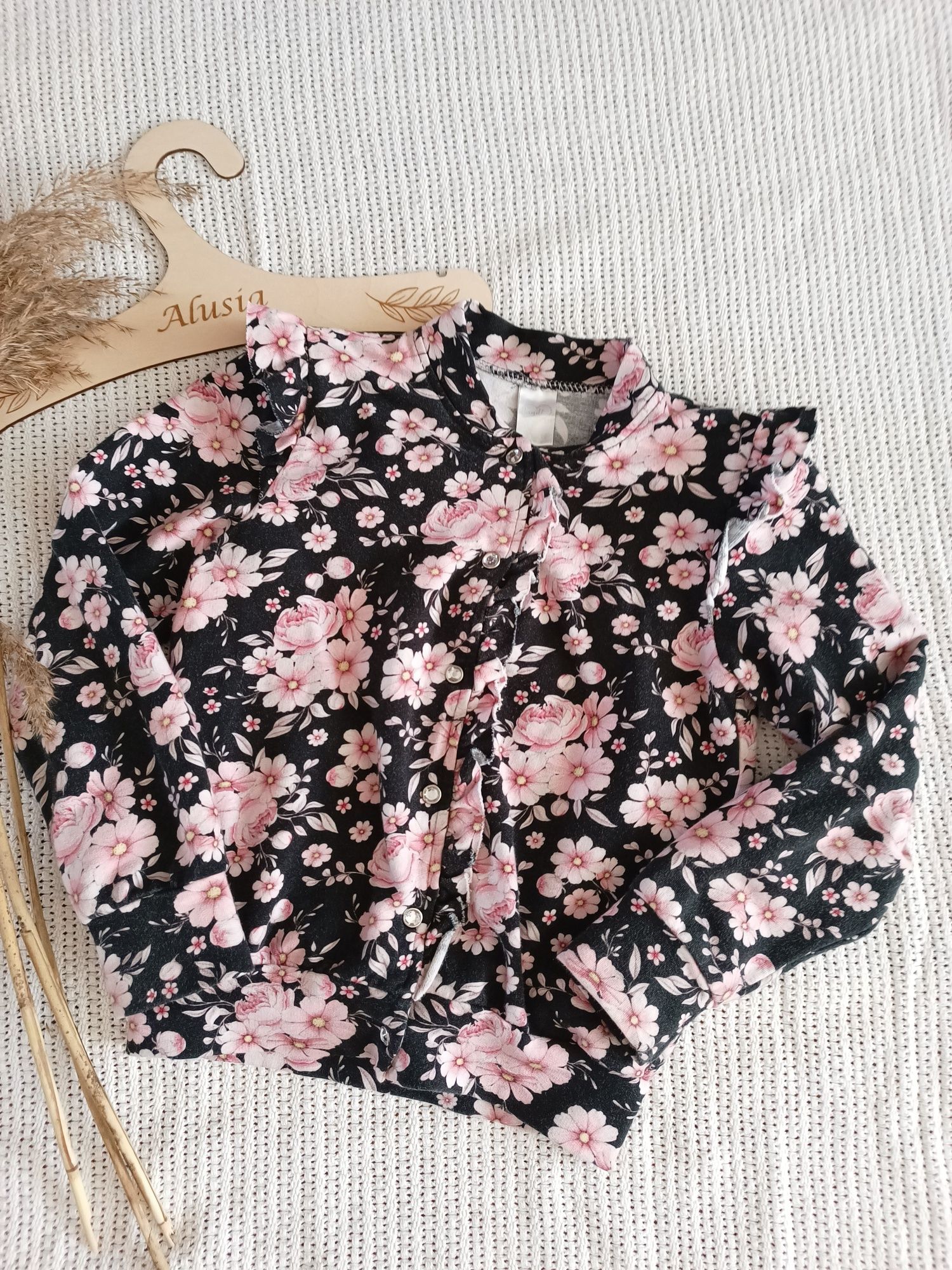 Bluza rozpinana bomberka kwiaty haydi 104 handmade