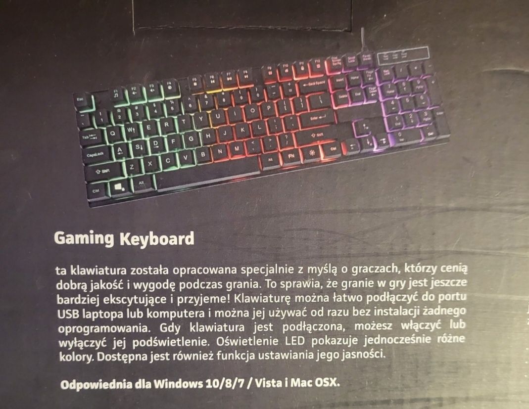Gaming set słuchawki z mikrofonem + myszka + klawiatura