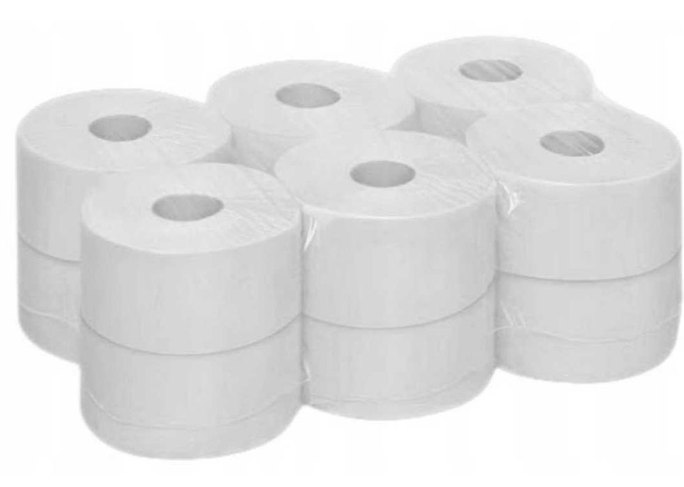 130M 2x12szt.(24szt.) Papier toaletowy JUMBO 2W biały 24szt. DUŻY
