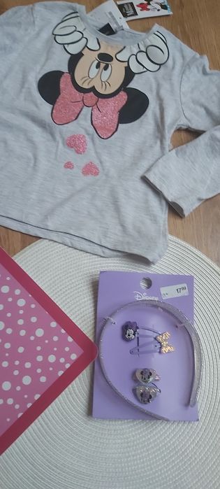 Mickey zestaw do włosów  opaska gumka spinki nowe