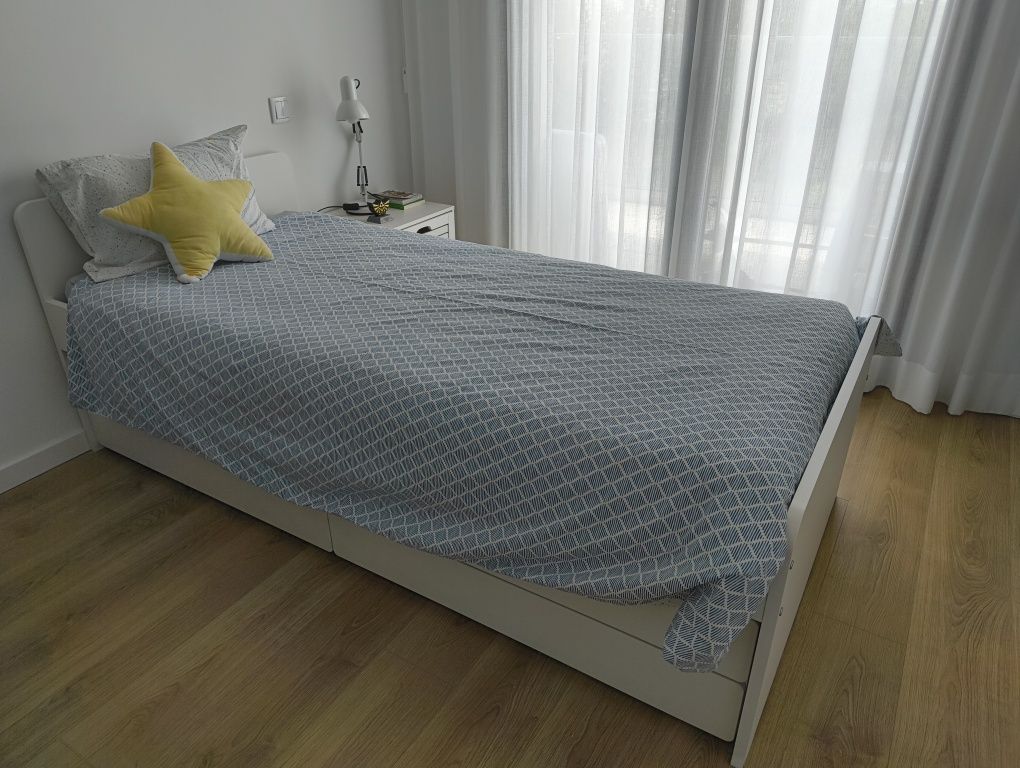 Cama SLÄKT 90x200 com cama extra e arrumacão
Estr cama c/cama-gavet+