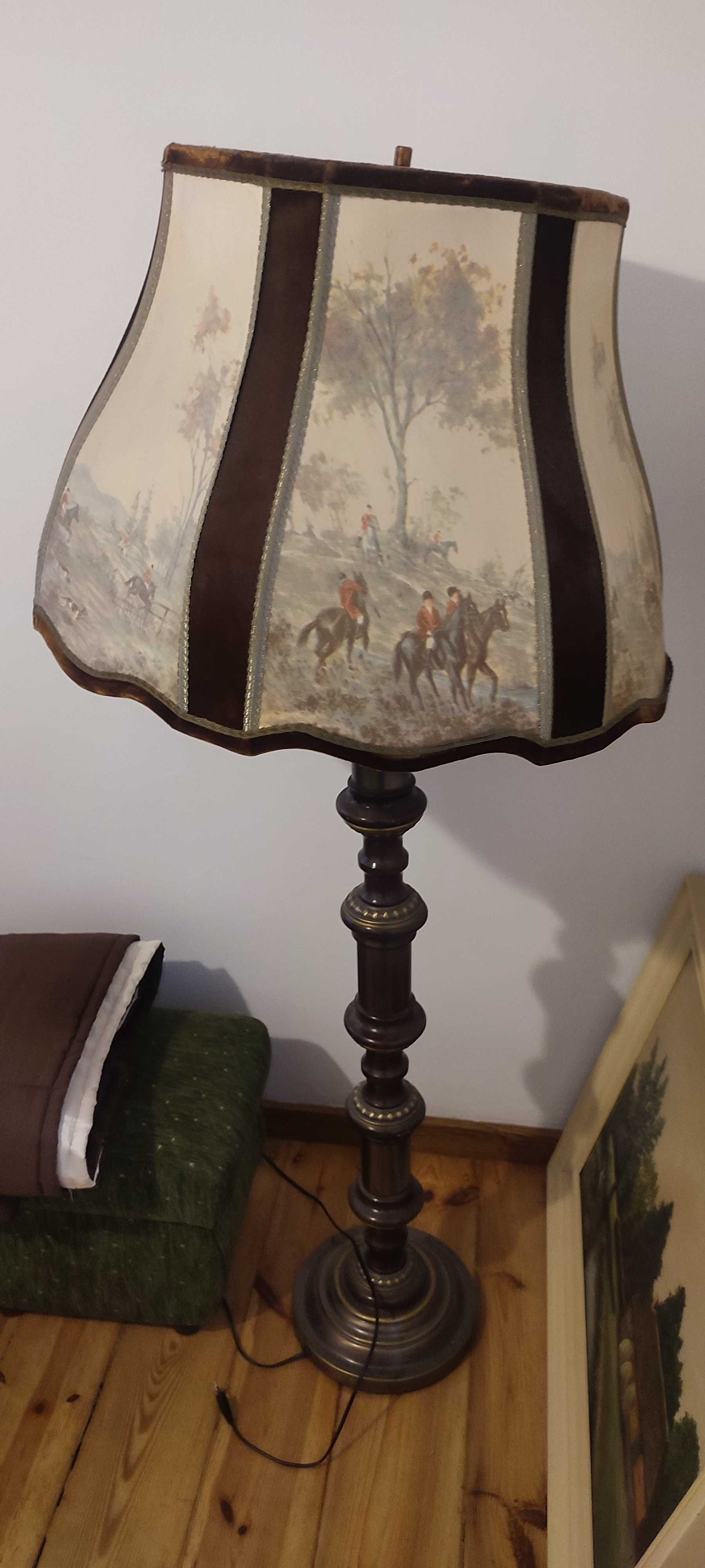 Lampa stojąca zabytkowa angielska