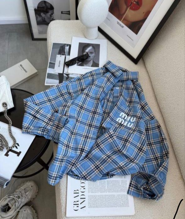 Рубашка miu miu оверсайз