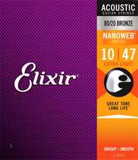 Struny elixir akustyczne 10 nowe